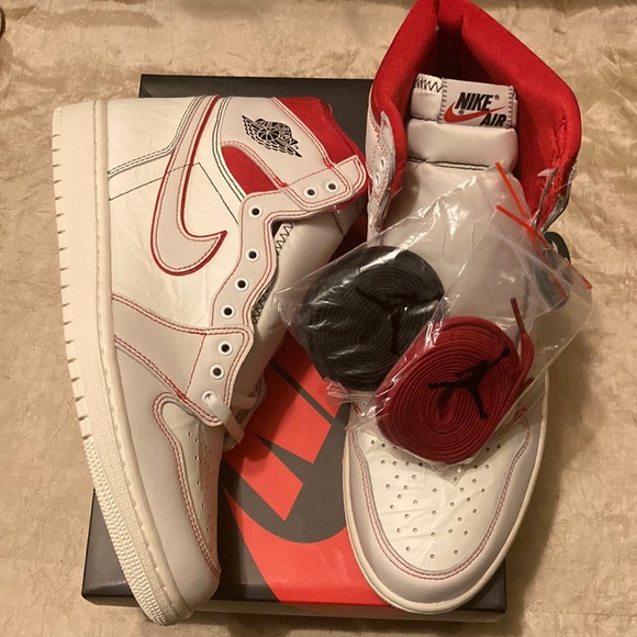 Jordan 1 Retro High Phantom Gym Red - Picture 1 of 7